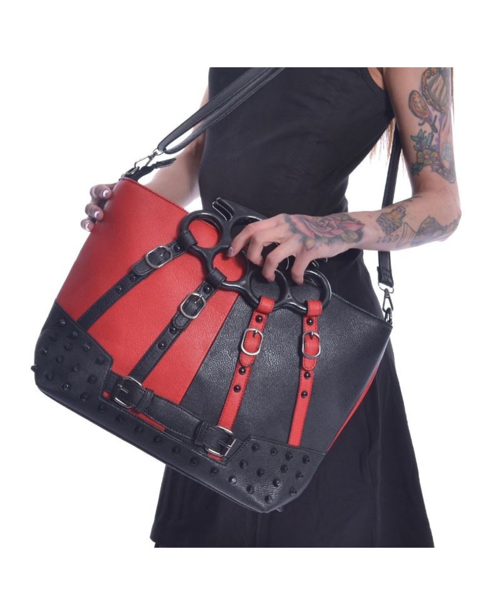 Poizen Industries Gothic bags Steampunk bags - Harley Boxing Bracket Handbag Poizen Industries