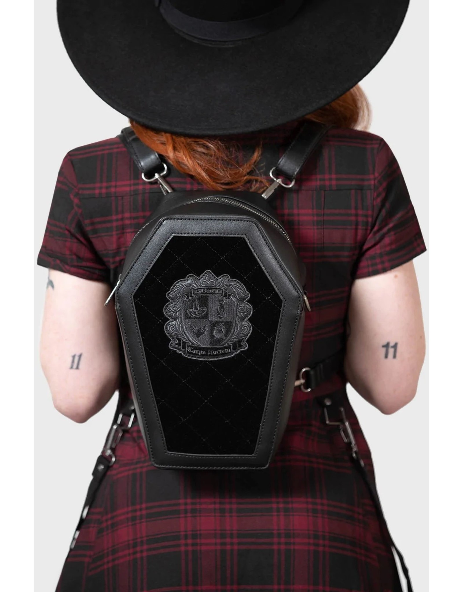 Killstar Gothic bags Steampunk bags -   Killstar Otherworld Coffin Backpack - Handbag