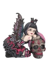 NemesisNow Giftware & Lifestyle - Little Shadows Lolita Gothic Fee en Suikerschedel Beeldje