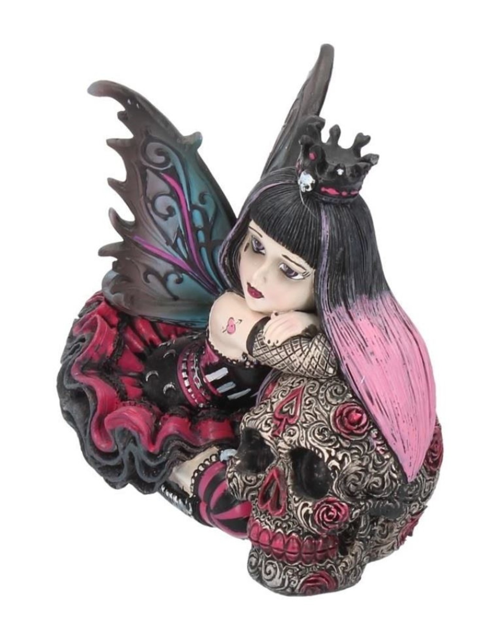 NemesisNow Giftware & Lifestyle - Little Shadows Lolita Gothic Fee en Suikerschedel Beeldje