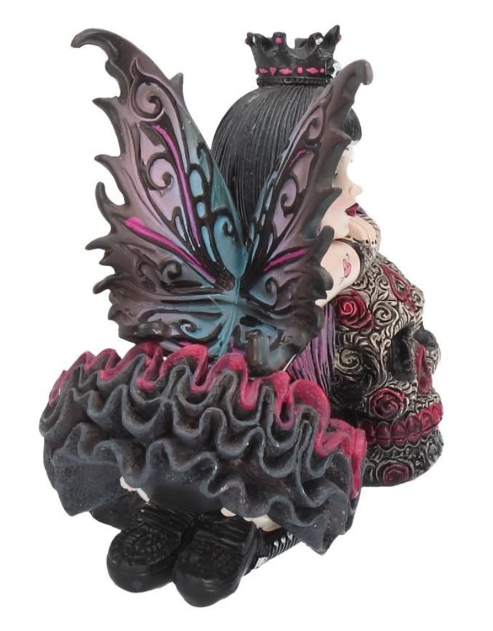 NemesisNow Giftware & Lifestyle - Little Shadows Lolita  Gothic Fairy and Sugar Skull Figurine