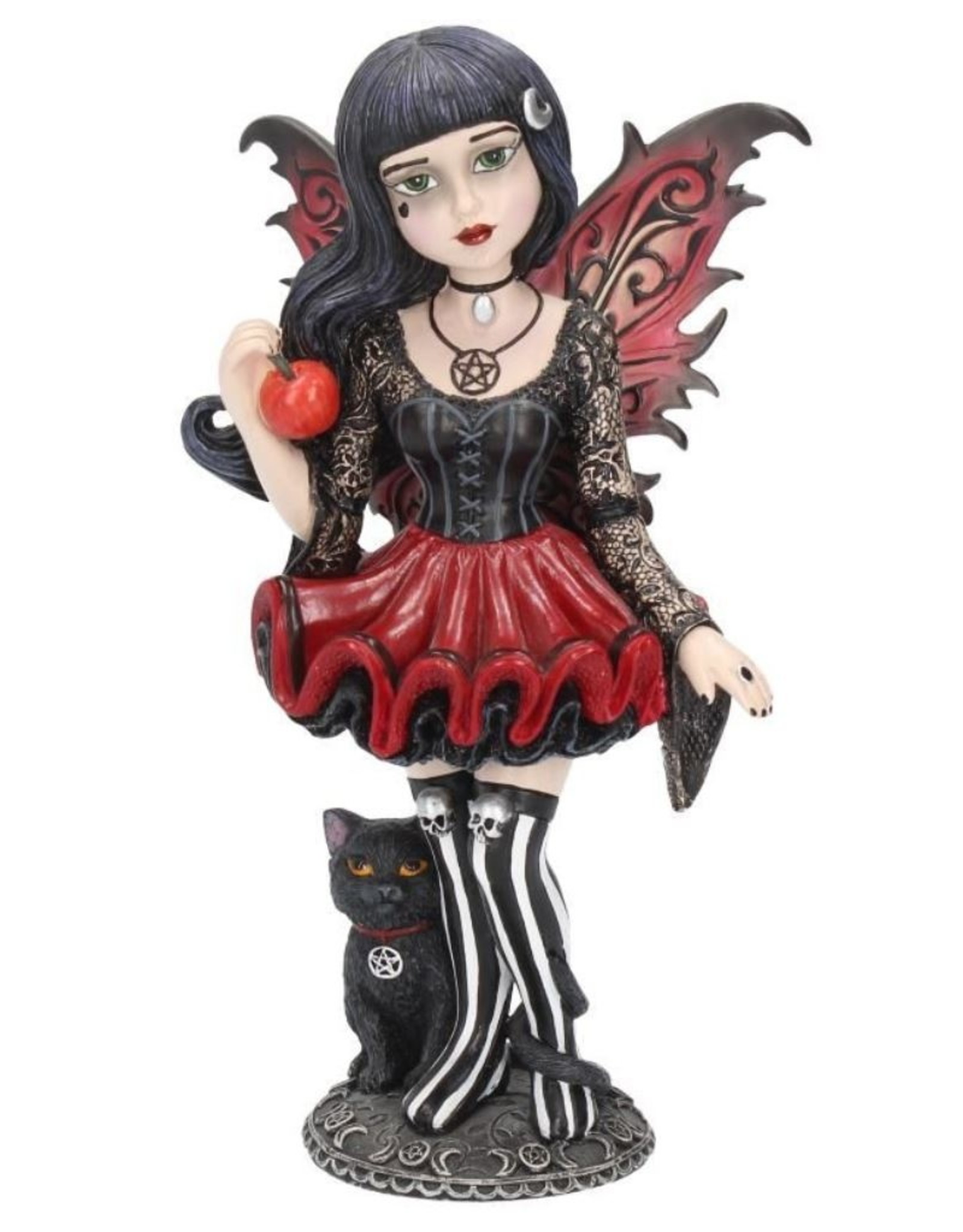 NemesisNow Giftware & Lifestyle - Little Shadows Hazel Gothic Cat Fee Beeldje