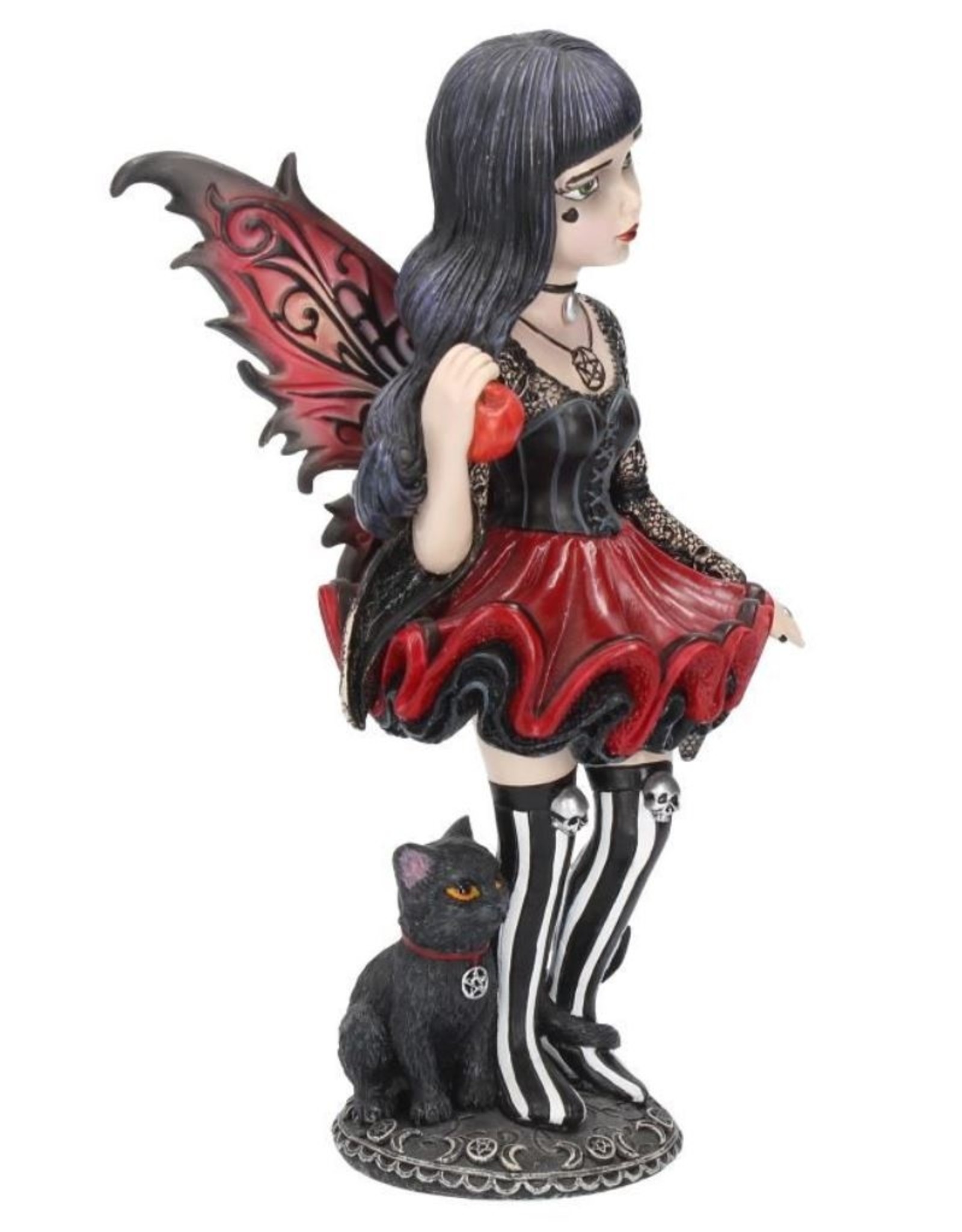 NemesisNow Giftware & Lifestyle - Little Shadows Hazel Gothic Cat Fee Beeldje