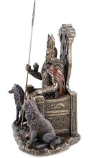 Veronese Design Giftware & Lifestyle - Odin with Wolves Sitting on the Throne Veronese Design