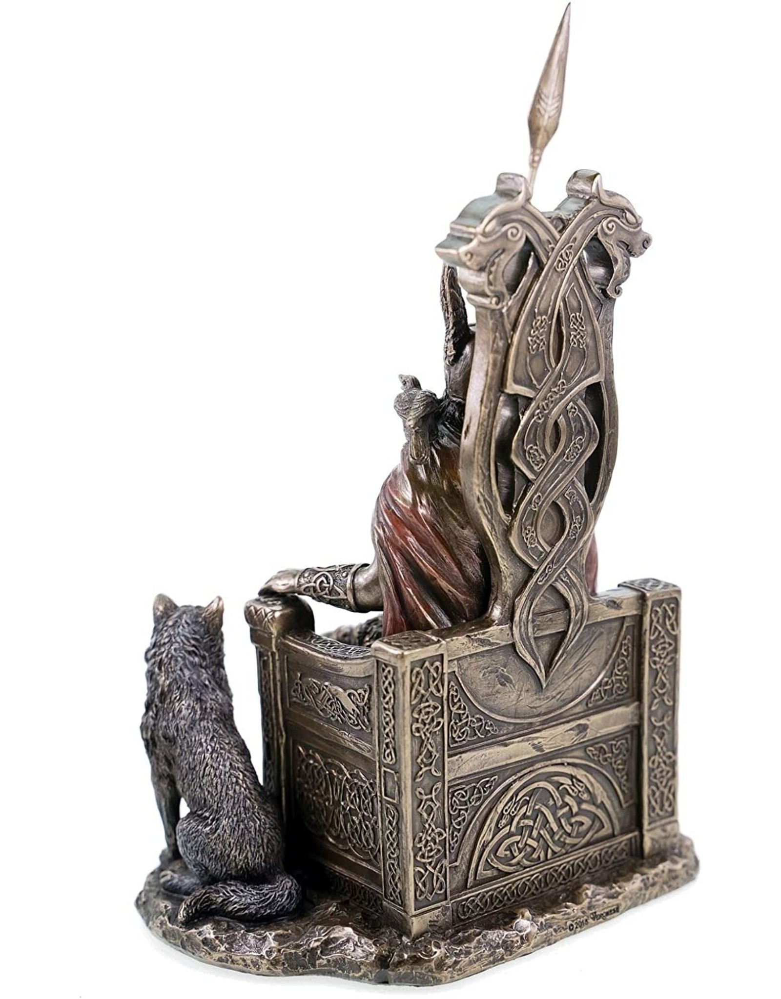 Veronese Design Giftware & Lifestyle - Odin with Wolves Sitting on the Throne Veronese Design