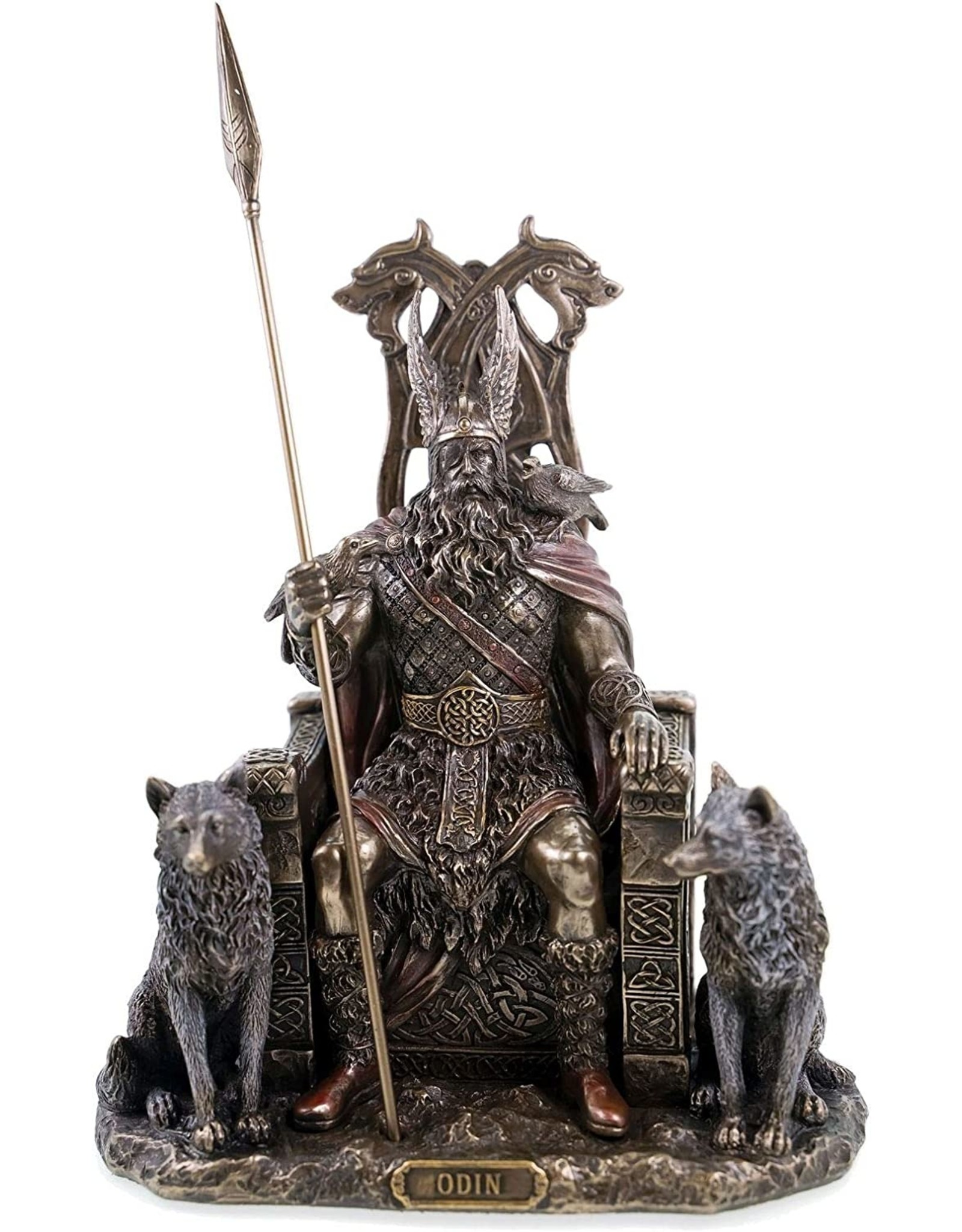 Veronese Design Giftware & Lifestyle - Odin with Wolves Sitting on the Throne Veronese Design