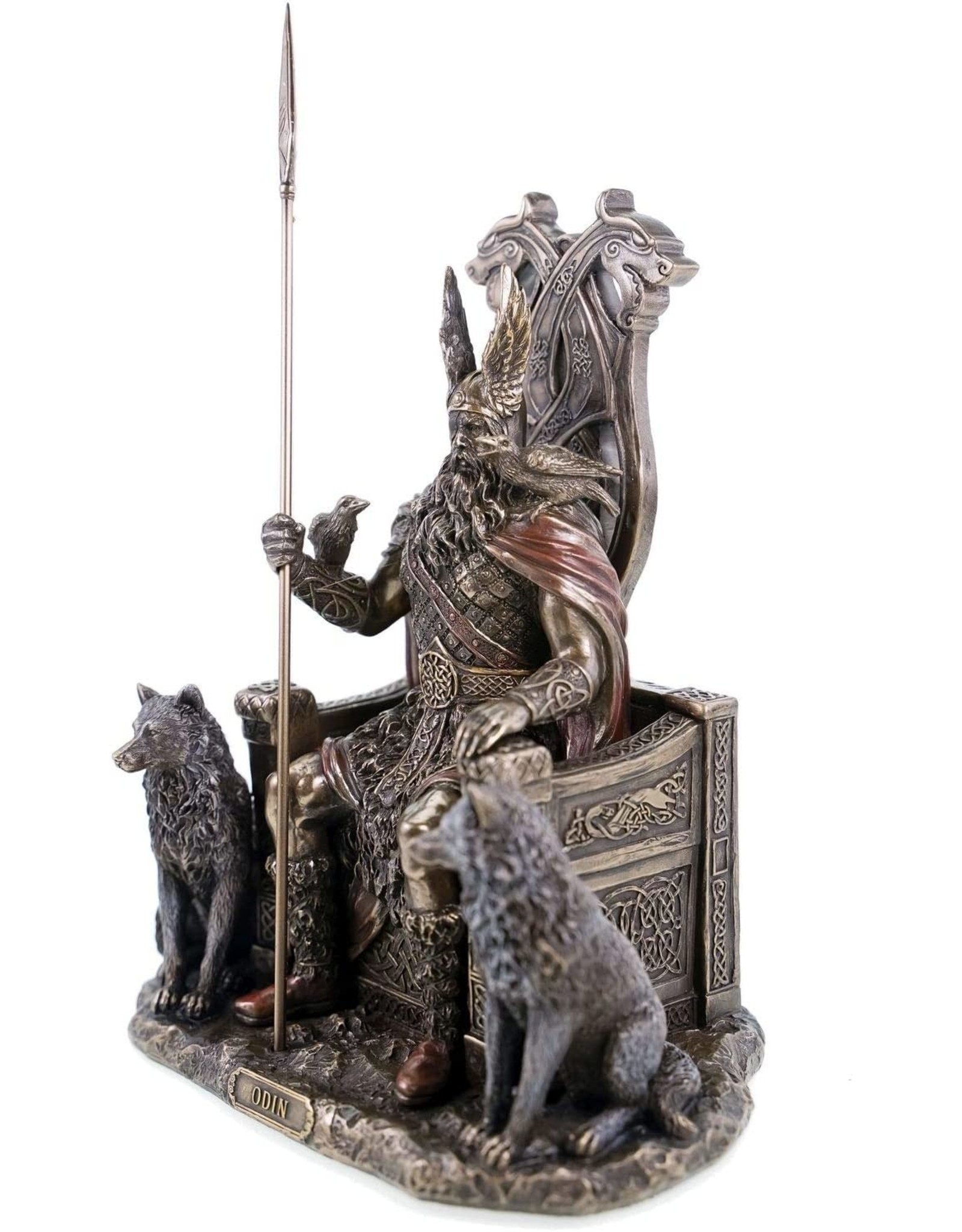 Veronese Design Giftware & Lifestyle - Odin with Wolves Sitting on the Throne Veronese Design