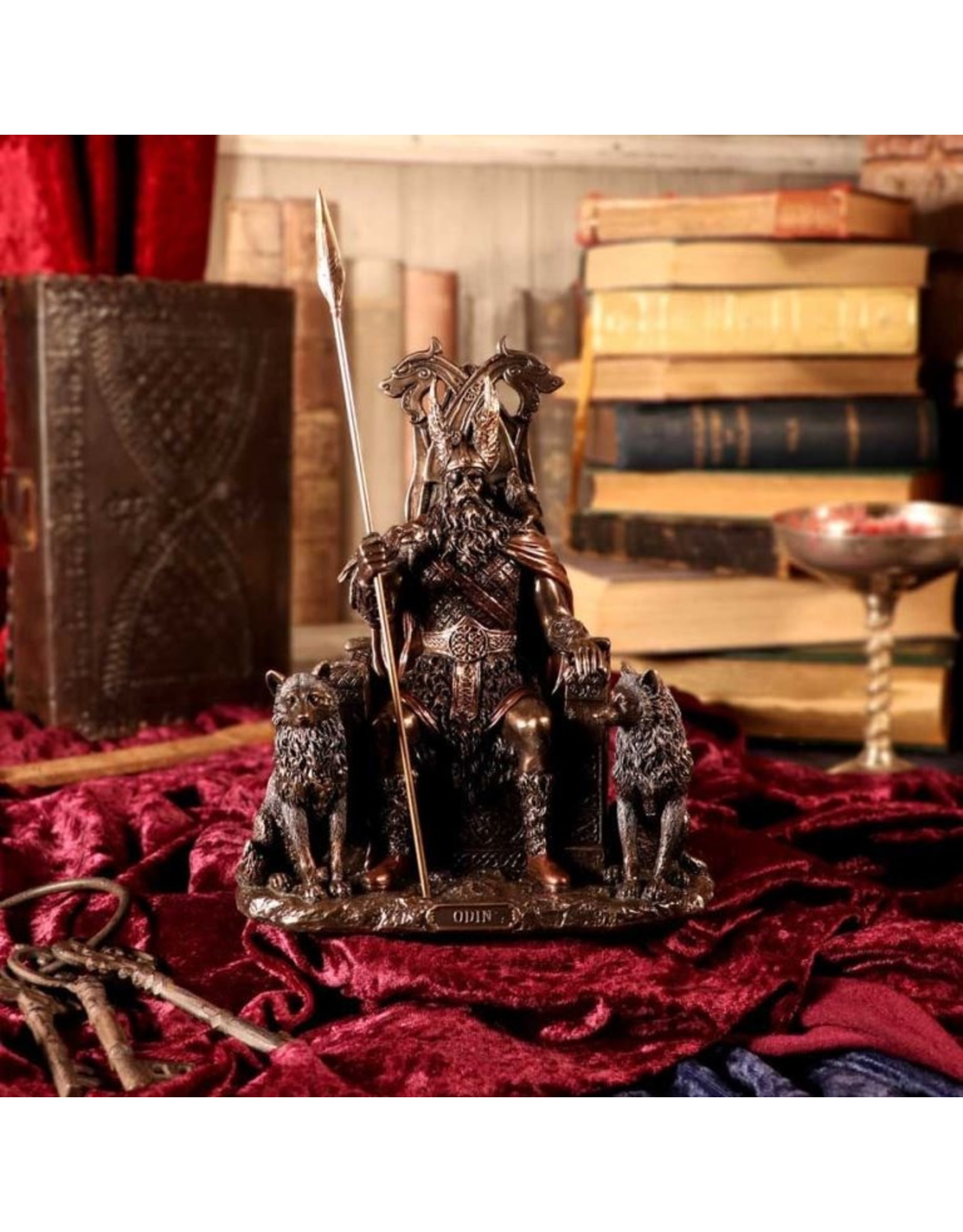 Veronese Design Giftware & Lifestyle - Odin with Wolves Sitting on the Throne Veronese Design