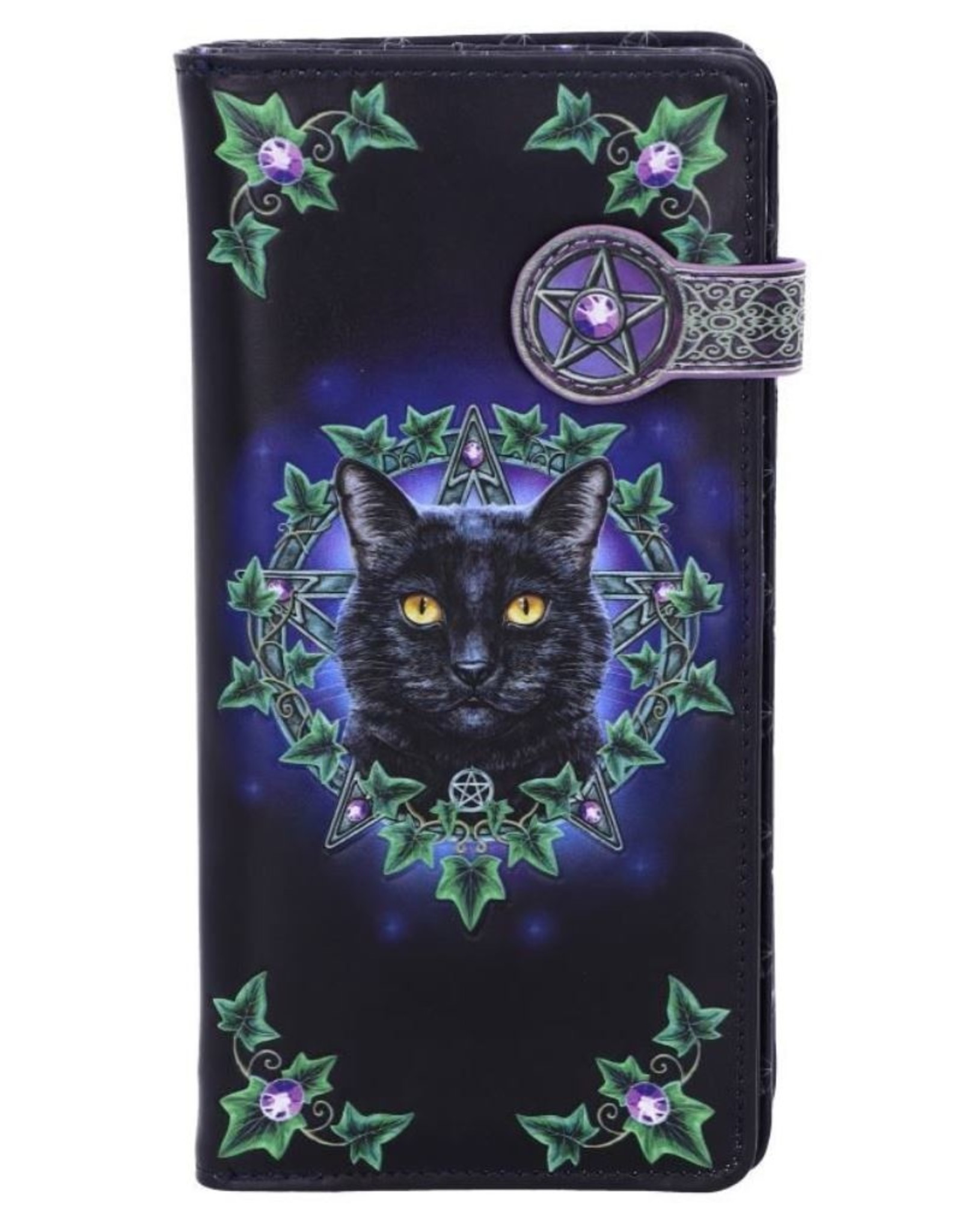 NemesisNow Gothic wallets and purses - The Charmed One Pentagram Cat Embossed Purse Lisa Parker