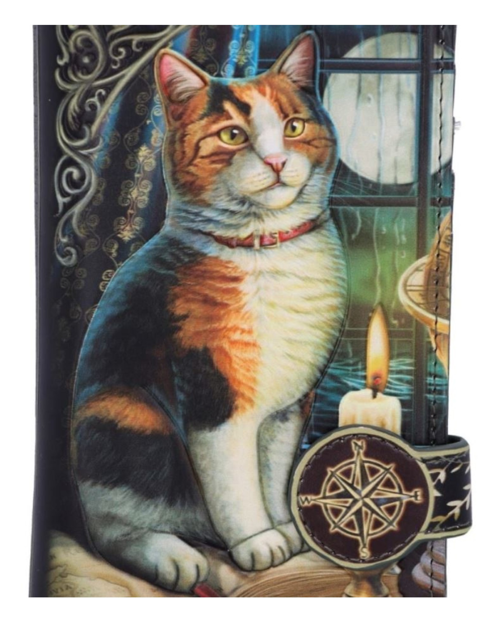 NemesisNow Gothic wallets and purses - Lisa Parker Adventure Awaits Calico Cat Ship Embossed Purse