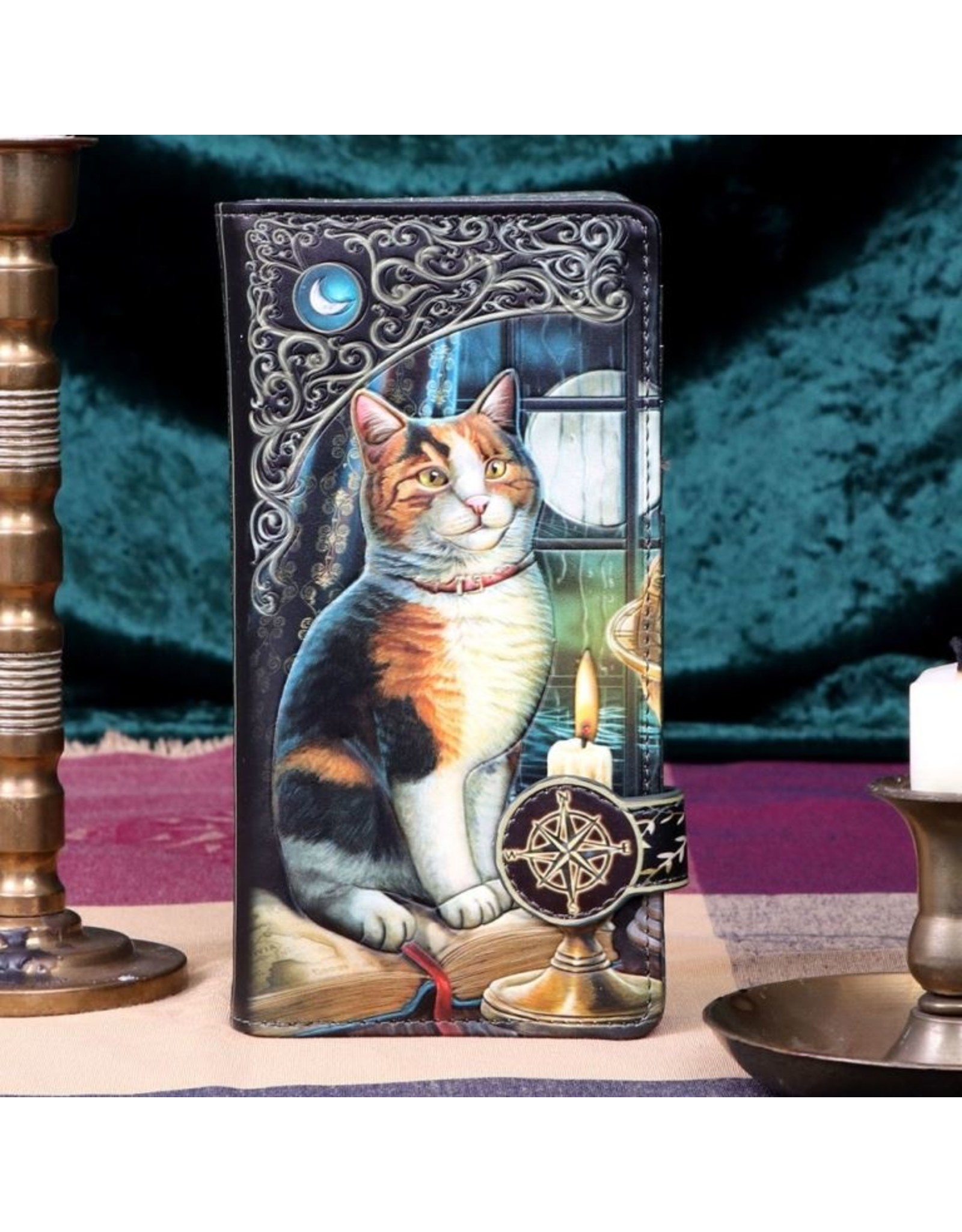 NemesisNow Gothic wallets and purses - Lisa Parker Adventure Awaits Calico Cat Ship Embossed Purse