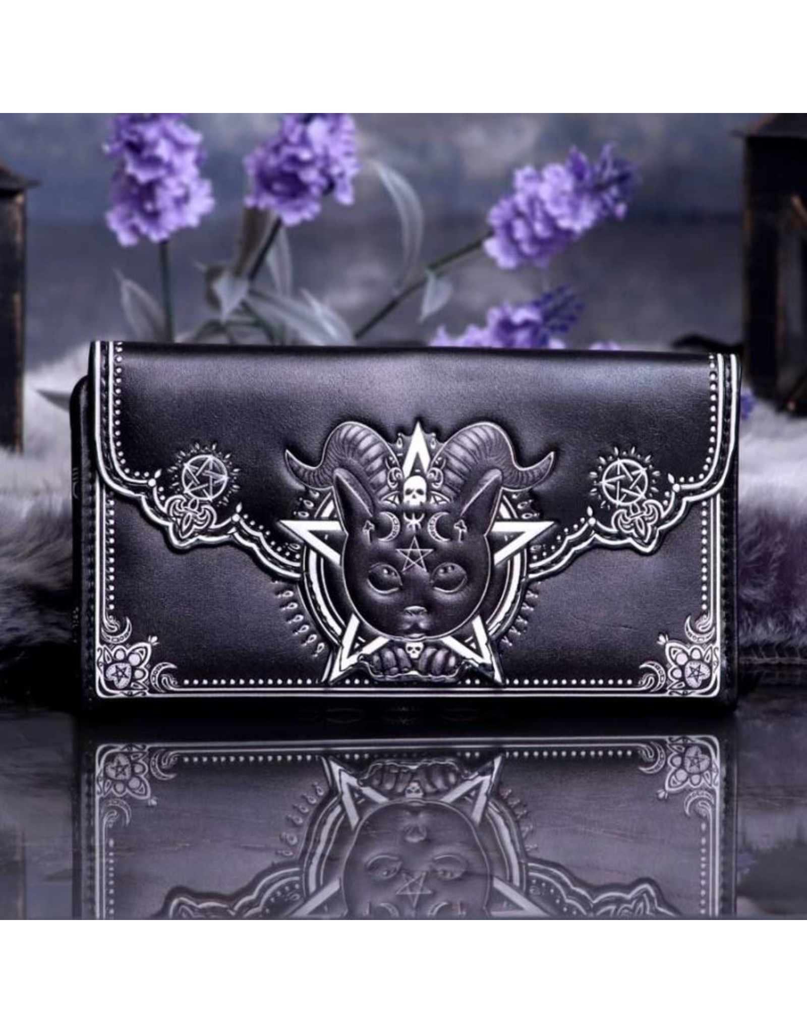 NemesisNow Gothic wallets and purses - Pawzuph Baphomet Cat Embossed Purse