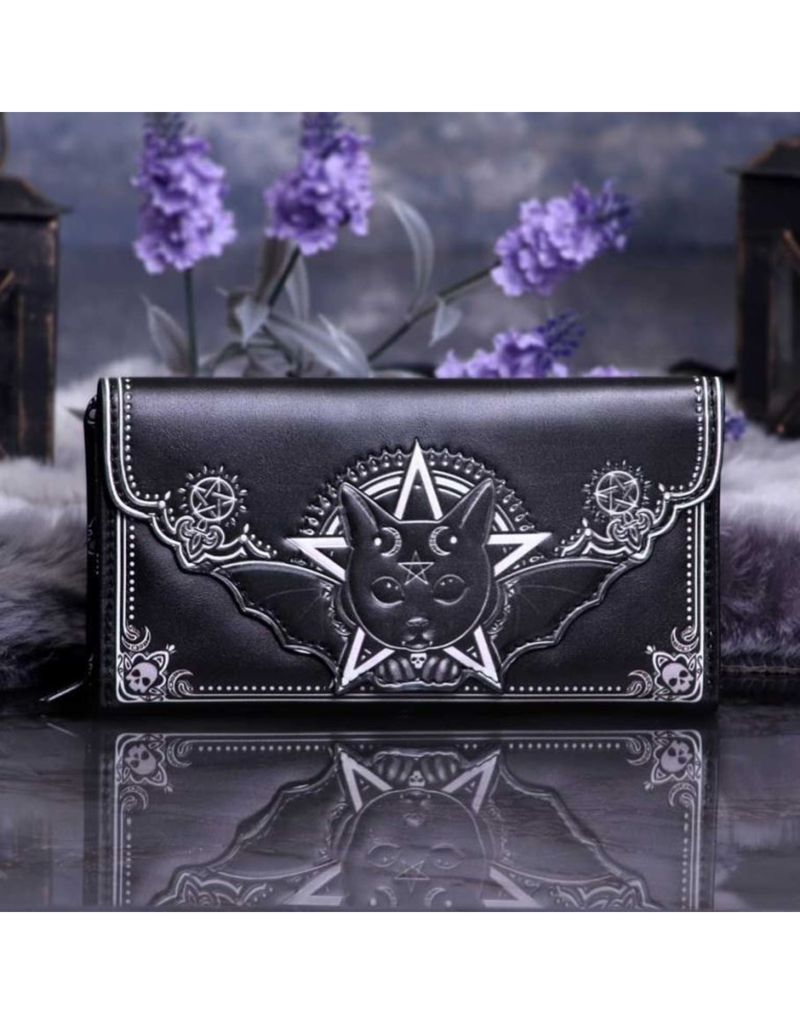 NemesisNow Gothic wallets and purses - Malpuss Vampire Cat Embossed Purse