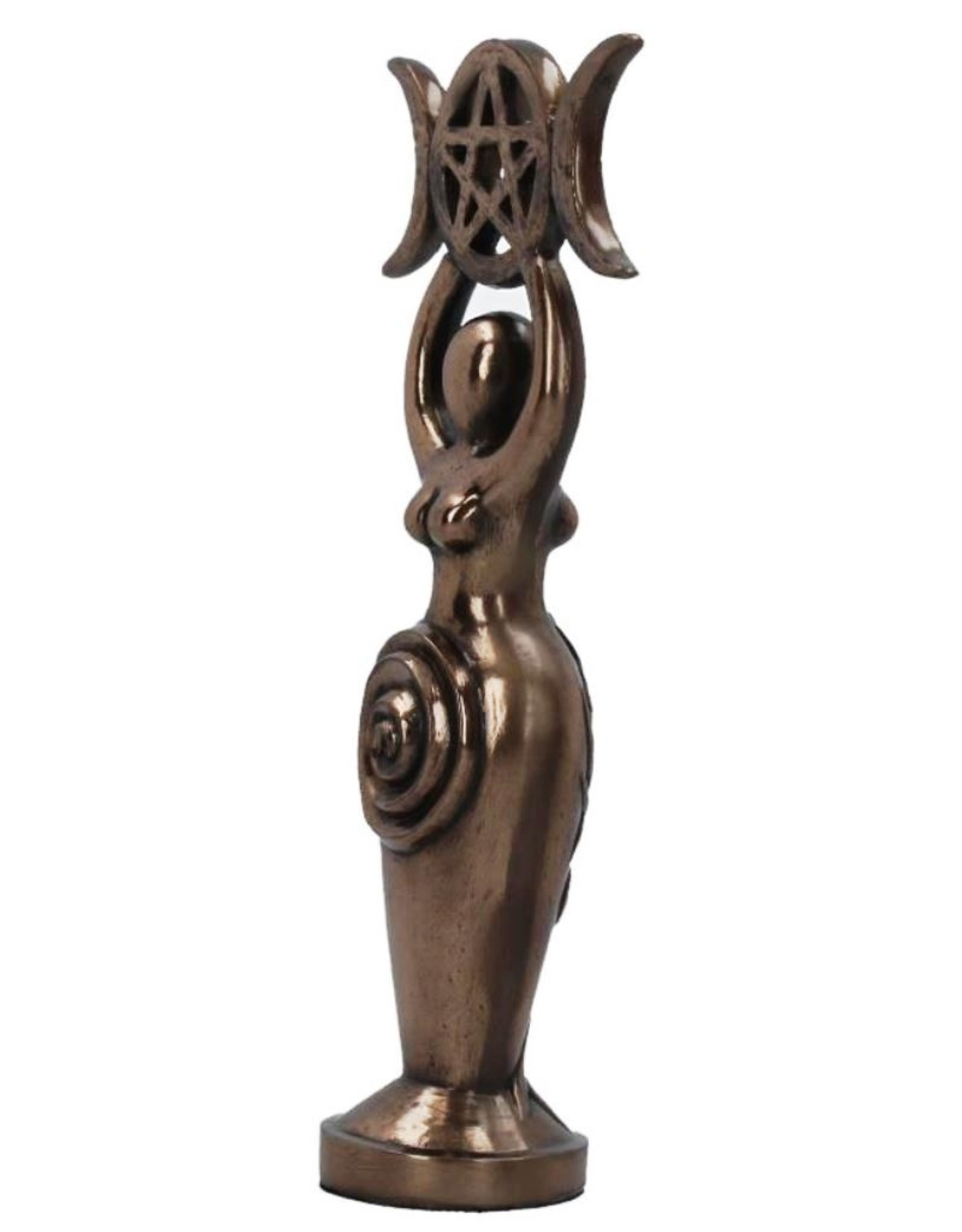 Willow Hall Giftware & Lifestyle - Drievoudige Godin Gebronsd Wiccan Idool Beeldje 20cm