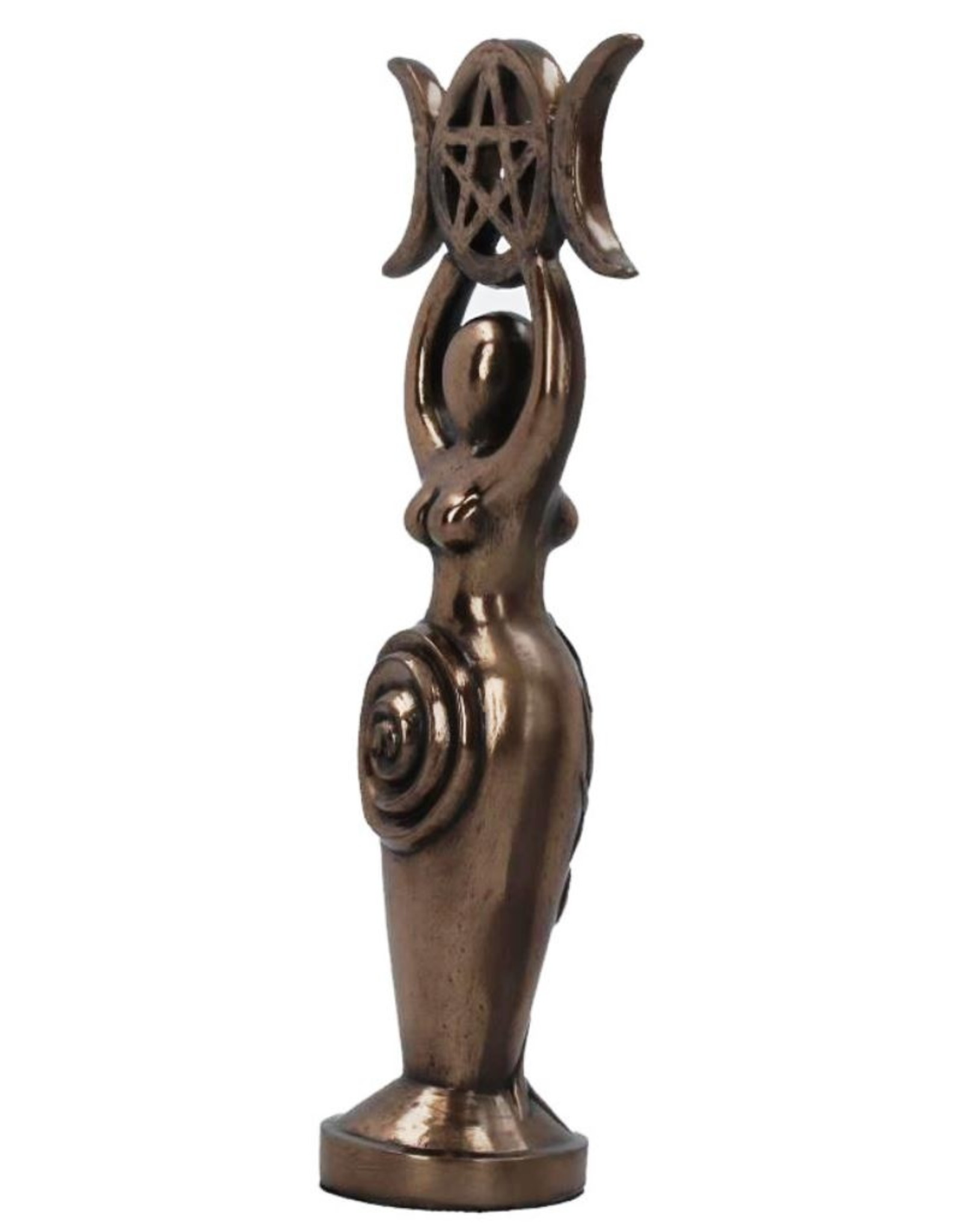 Willow Hall Giftware & Lifestyle - Triple Goddess Figurine Bronzed Wiccan Idol Statue 20cm