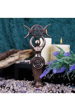 Willow Hall Giftware & Lifestyle - Triple Goddess Figurine Bronzed Wiccan Idol Statue 20cm