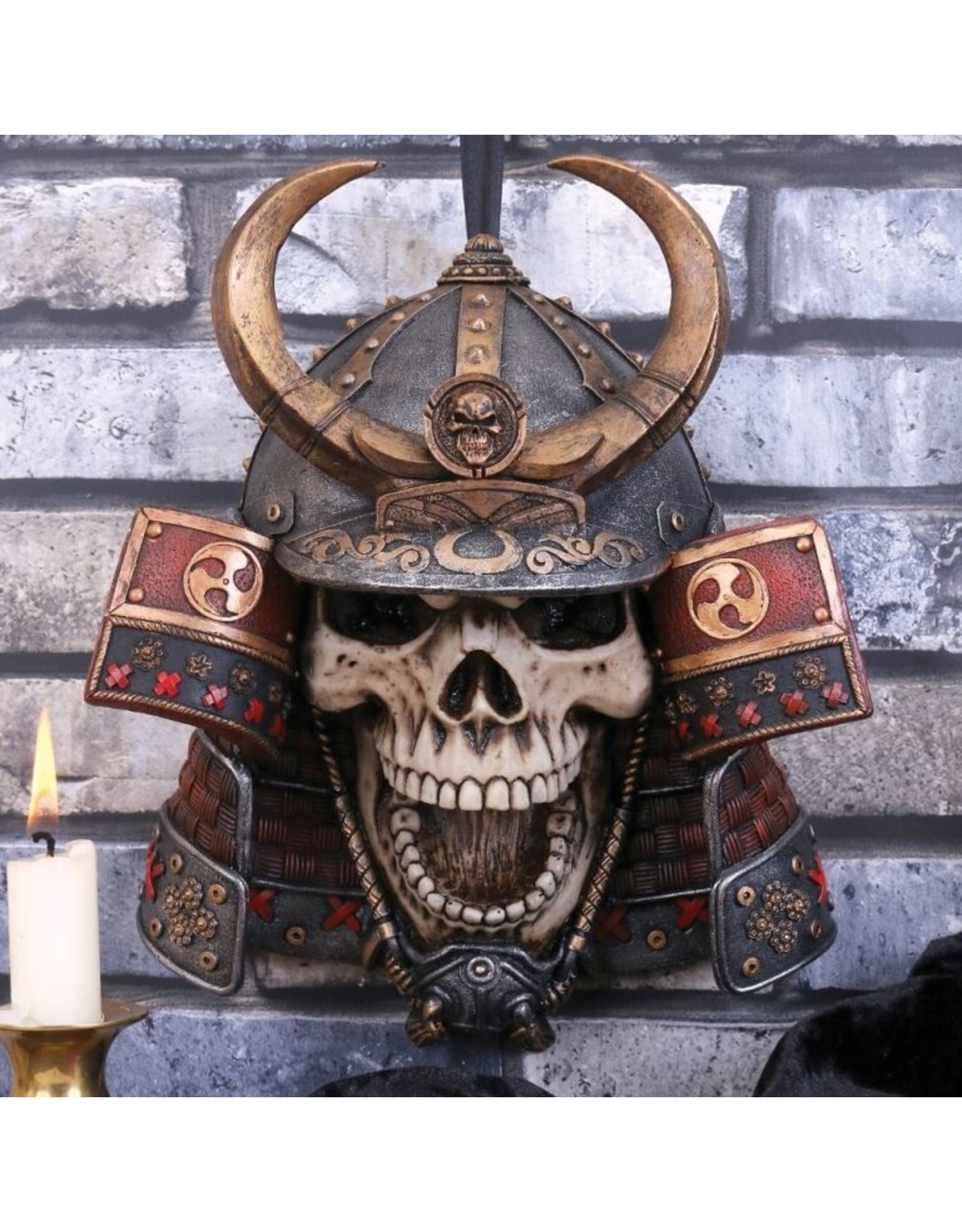 NemesisNow Giftware & Lifestyle - Kabuto Armoured Samurai Skull Wall Plaque