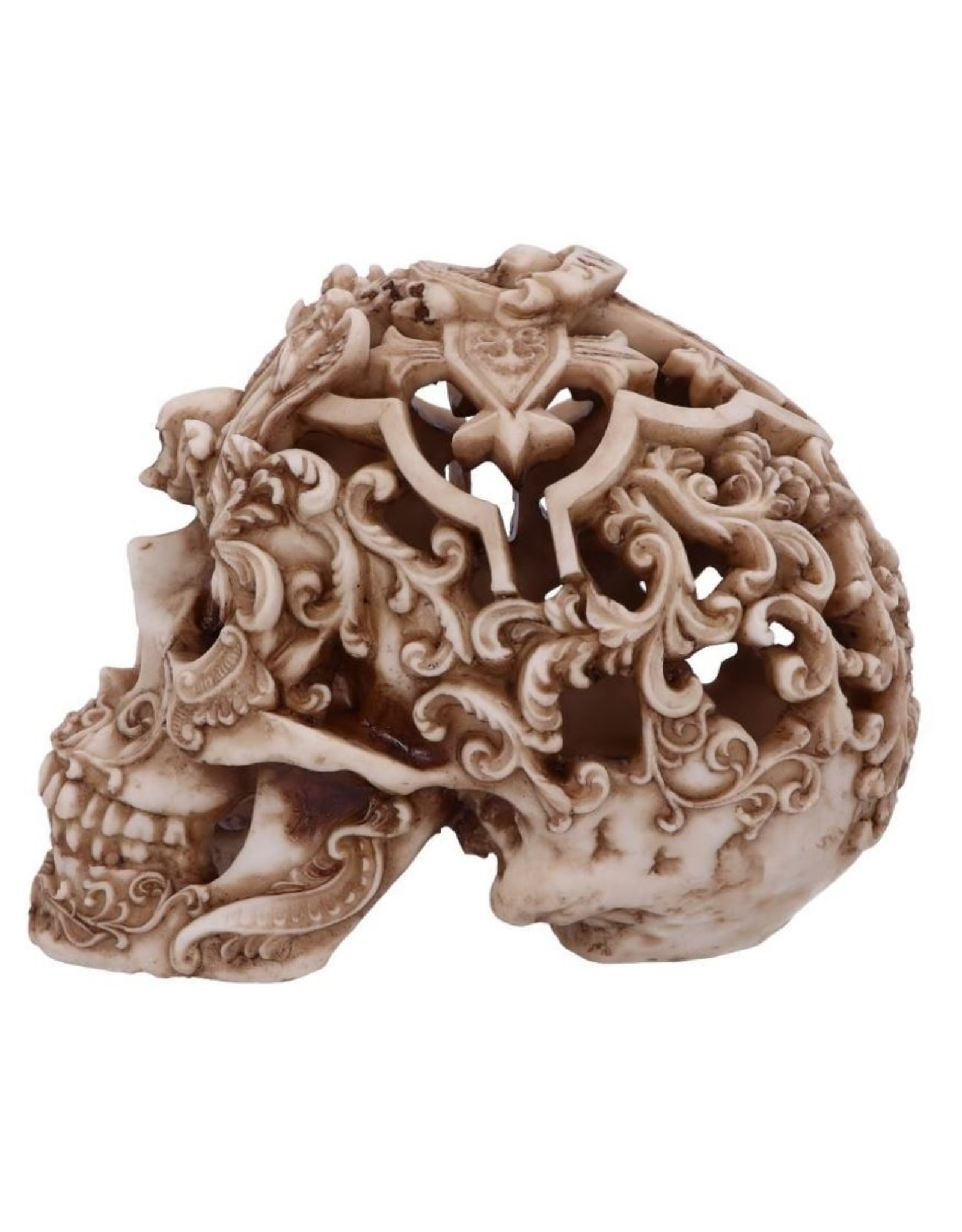 NemesisNow Giftware Figurines Collectables - Gothic Carved Skull Rococo 19cm