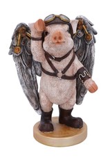 Alator Giftware Figurines Collectables - Steampunk Pig Pilot figurine Porky Pilot 23cm