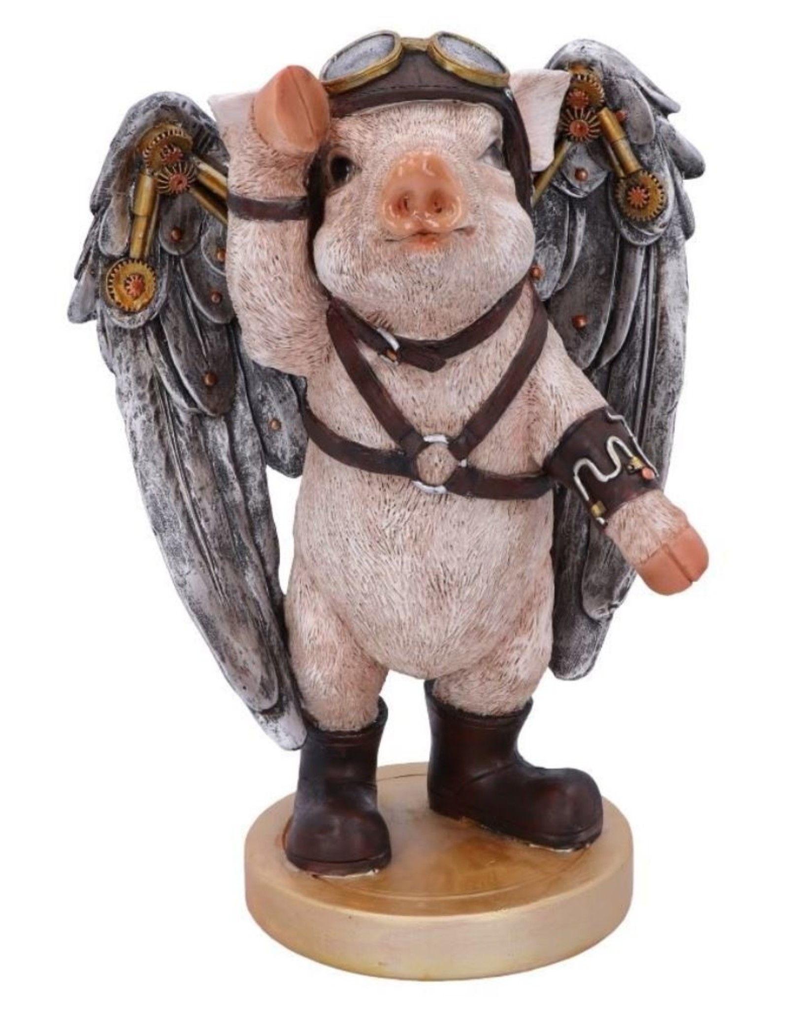 Alator Giftware Beelden Collectables - Steampunk Varken Piloot beeldje Porky Pilot 23cm