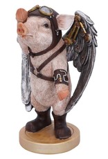 Alator Giftware Figurines Collectables - Steampunk Pig Pilot figurine Porky Pilot 23cm