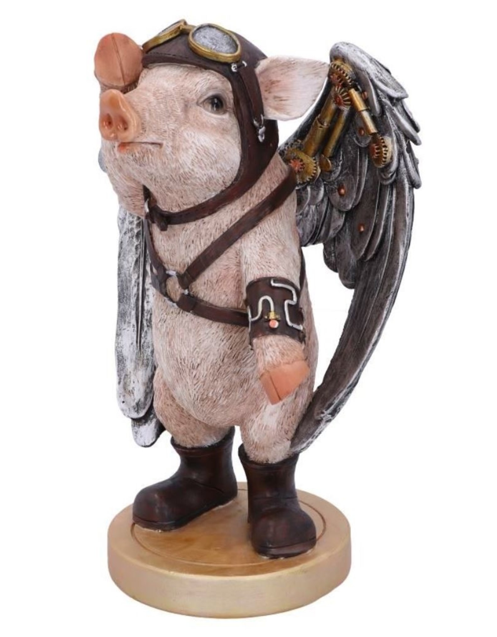Alator Giftware Figurines Collectables - Steampunk Pig Pilot figurine Porky Pilot 23cm