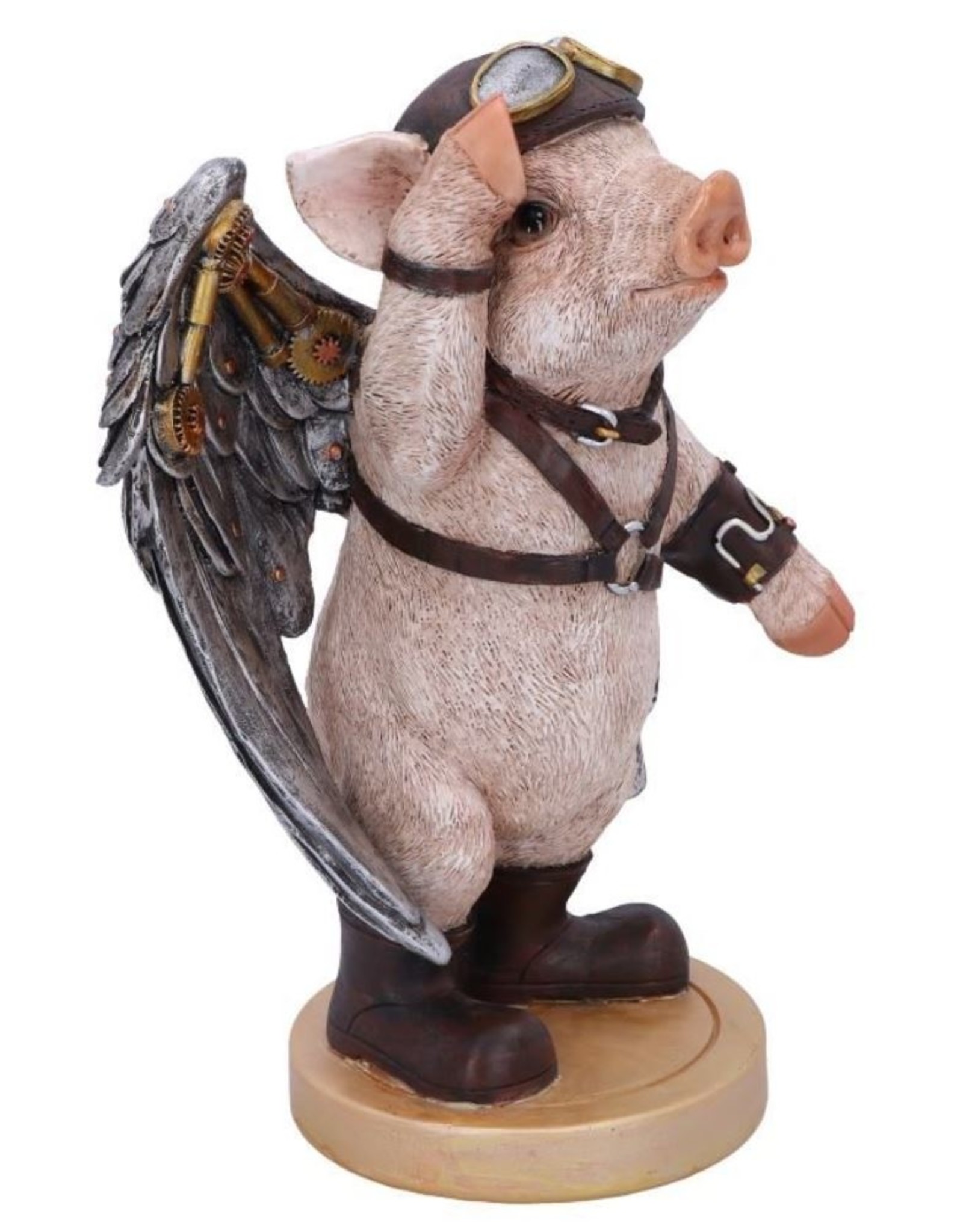 Alator Giftware Figurines Collectables - Steampunk Pig Pilot figurine Porky Pilot 23cm