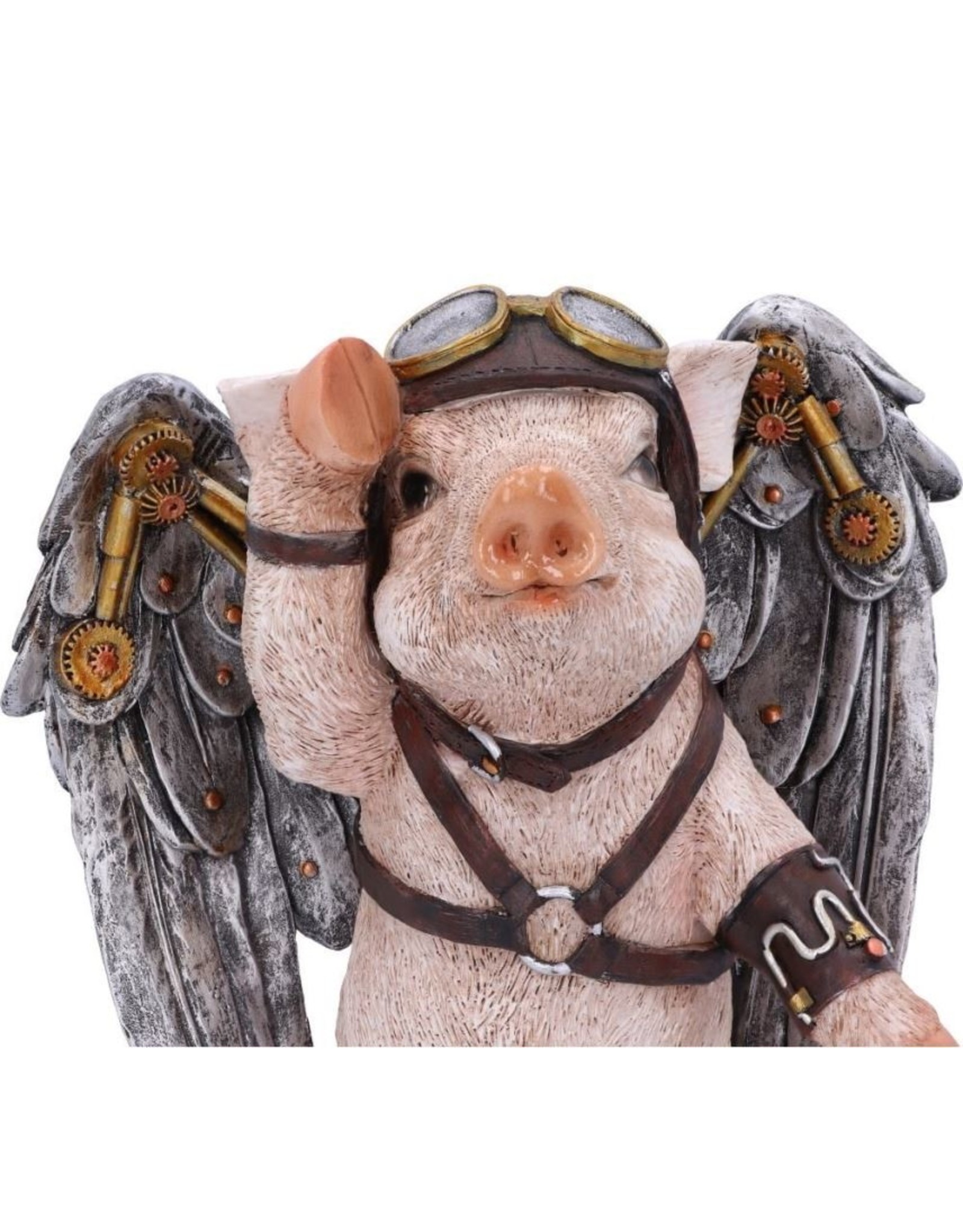 Alator Giftware Figurines Collectables - Steampunk Pig Pilot figurine Porky Pilot 23cm