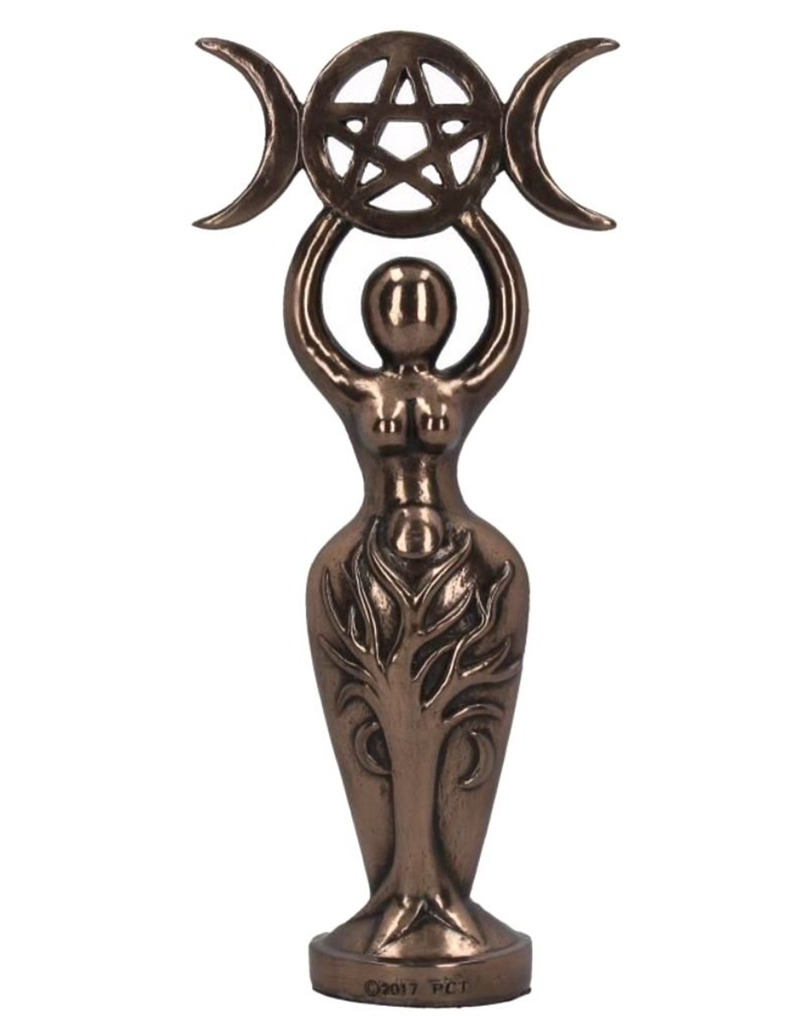 Willow Hall Giftware & Lifestyle - Triple Goddess Figurine Bronzed Wiccan Idol Statue 20cm