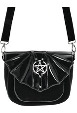 Restyle Gothic tassen Steampunk tassen - Night Creature Kleine Gothic Vleermuis handtas met Pentagram