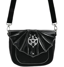 Restyle Night Creature Small Gothic Bat handbag with Pentagram