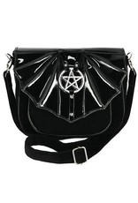 Restyle Gothic tassen Steampunk tassen - Night Creature Kleine Gothic Vleermuis handtas met Pentagram