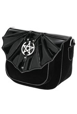 Restyle Gothic tassen Steampunk tassen - Night Creature Kleine Gothic Vleermuis handtas met Pentagram