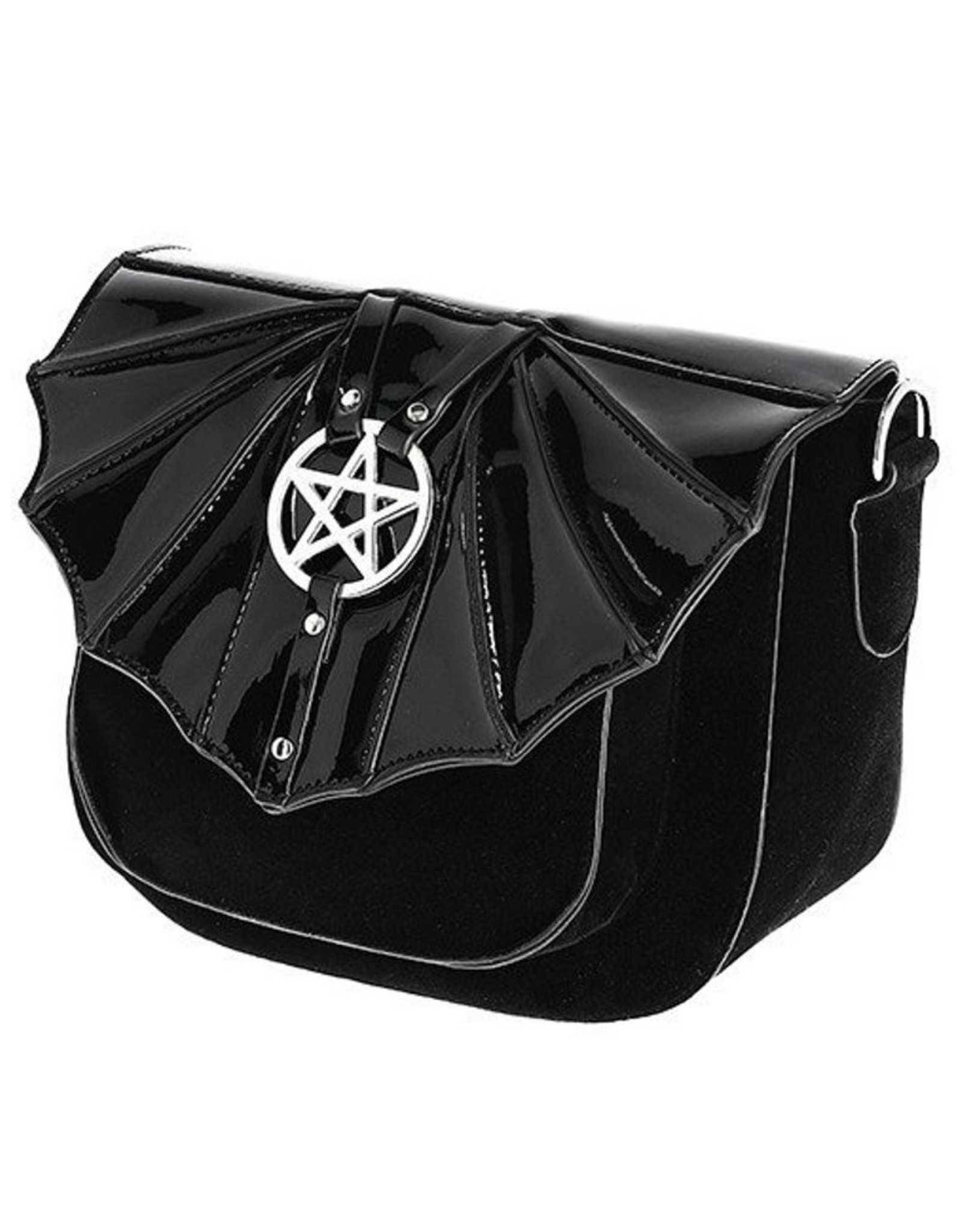 Restyle Gothic bags Steampunk bags - Night Creature Small Gothic Bat handbag with Pentagram