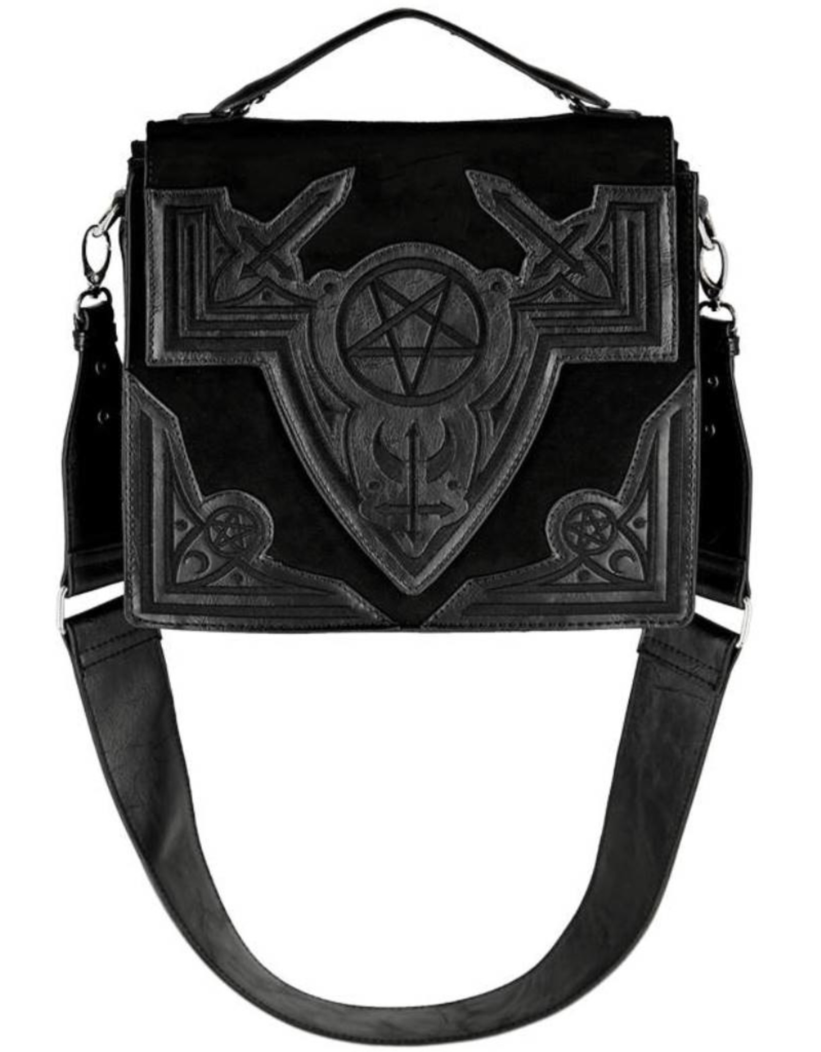 Restyle Gothic tassen Steampunk tassen - Amaris Gothic handtas met Borduurwerk