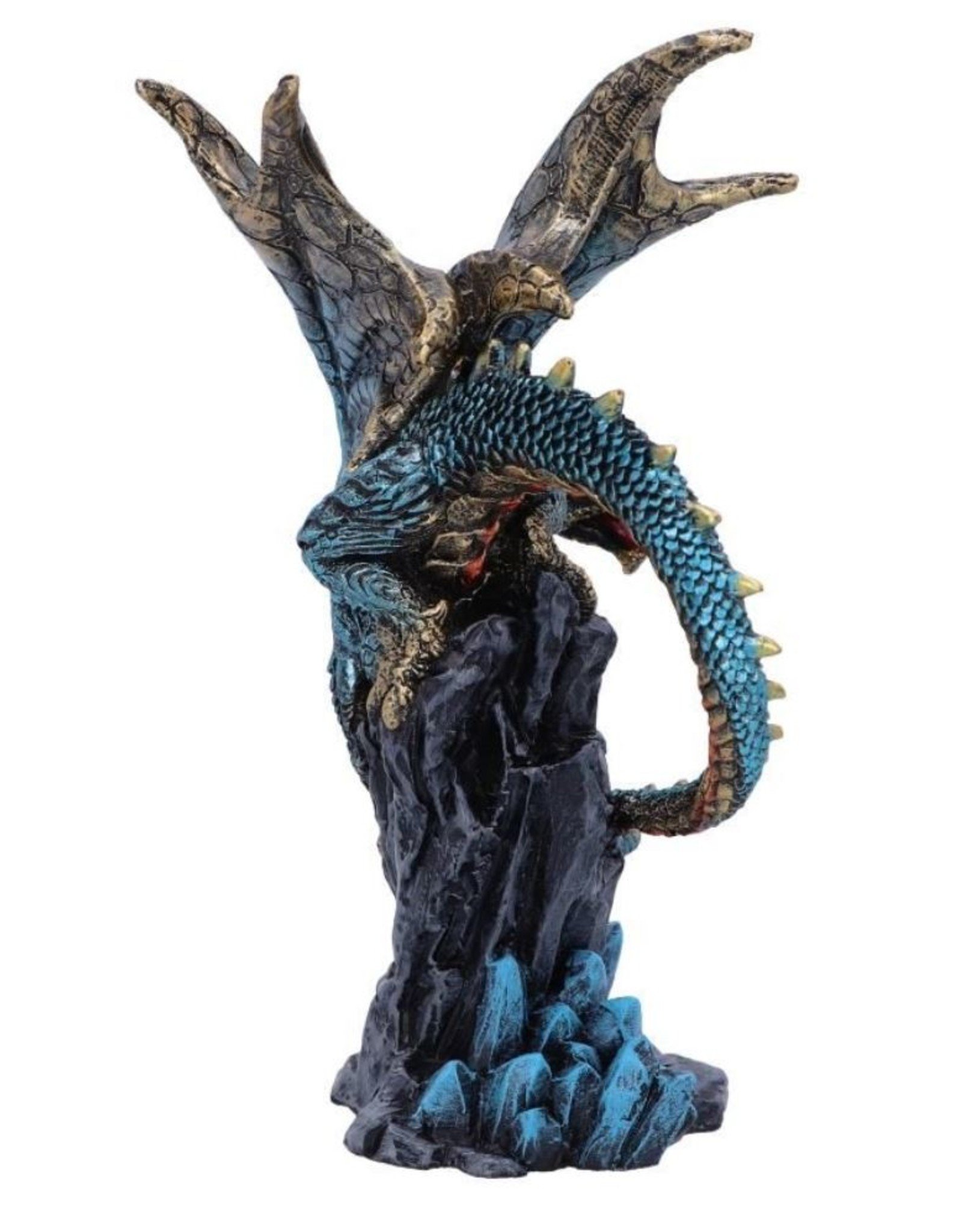 Alator Giftware Figurines Collectables - Hear Me Roar Red Dragon Calling Blue 13.5cm