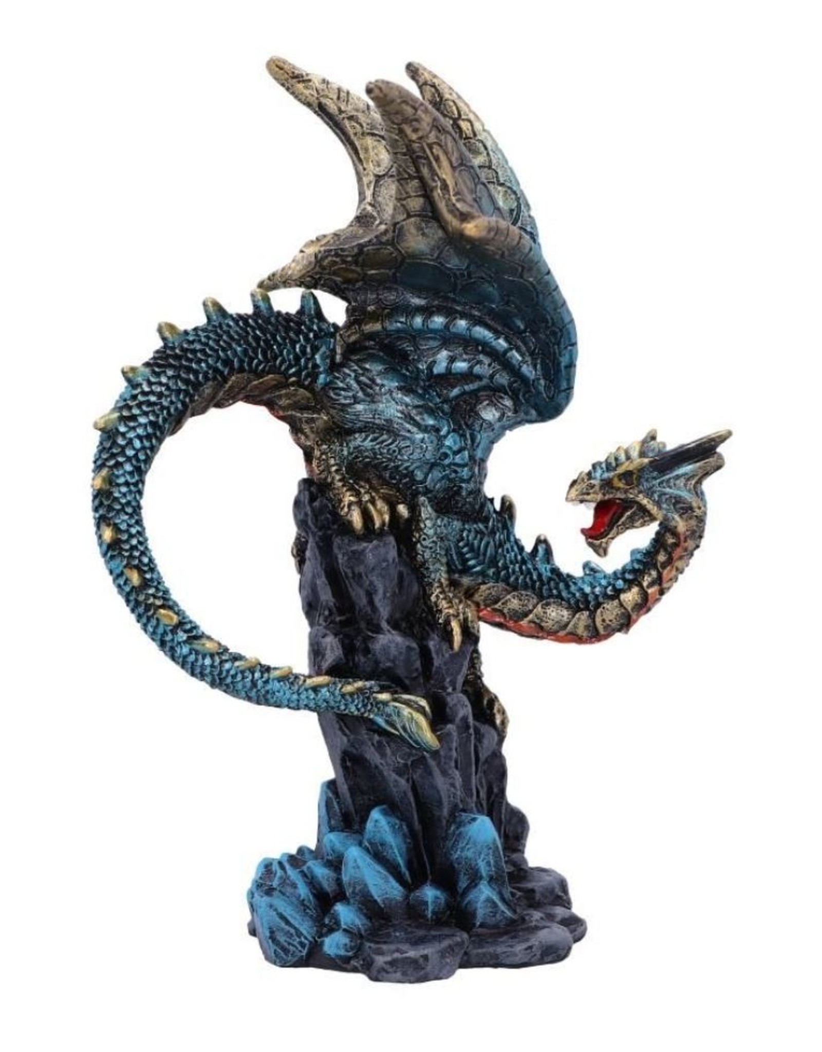 Alator Giftware Figurines Collectables - Hear Me Roar Red Dragon Calling Blue 13.5cm