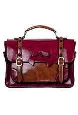 Banned Retro tassen Vintage tassen -  Banned Retro handtas met gespen en strik (rood)