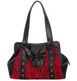 Banned Banned Maplesage Gothic Handbag black-red