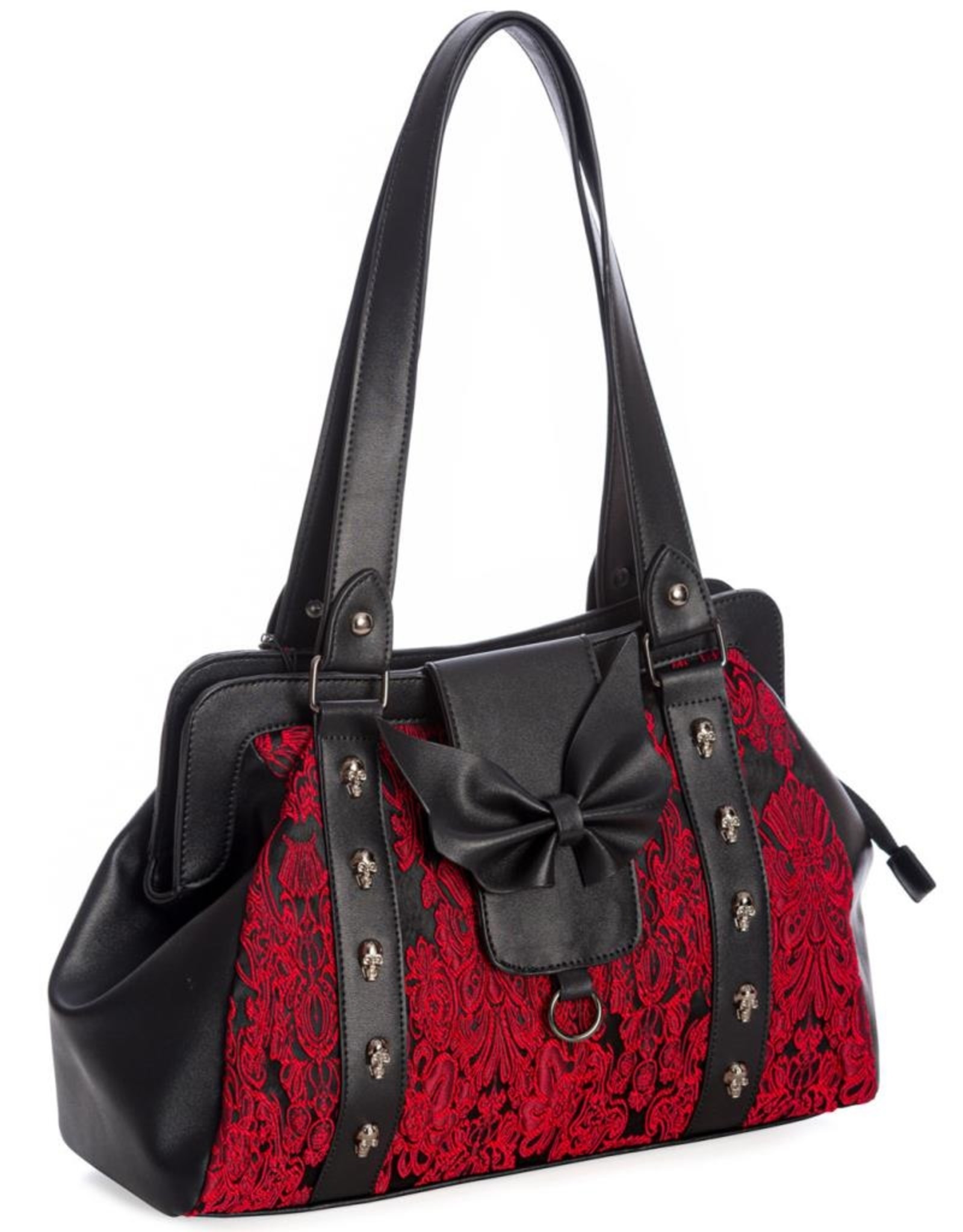 Banned Gothic bags Steampunk bags - Banned Maplesage Gothic Handbag black-red