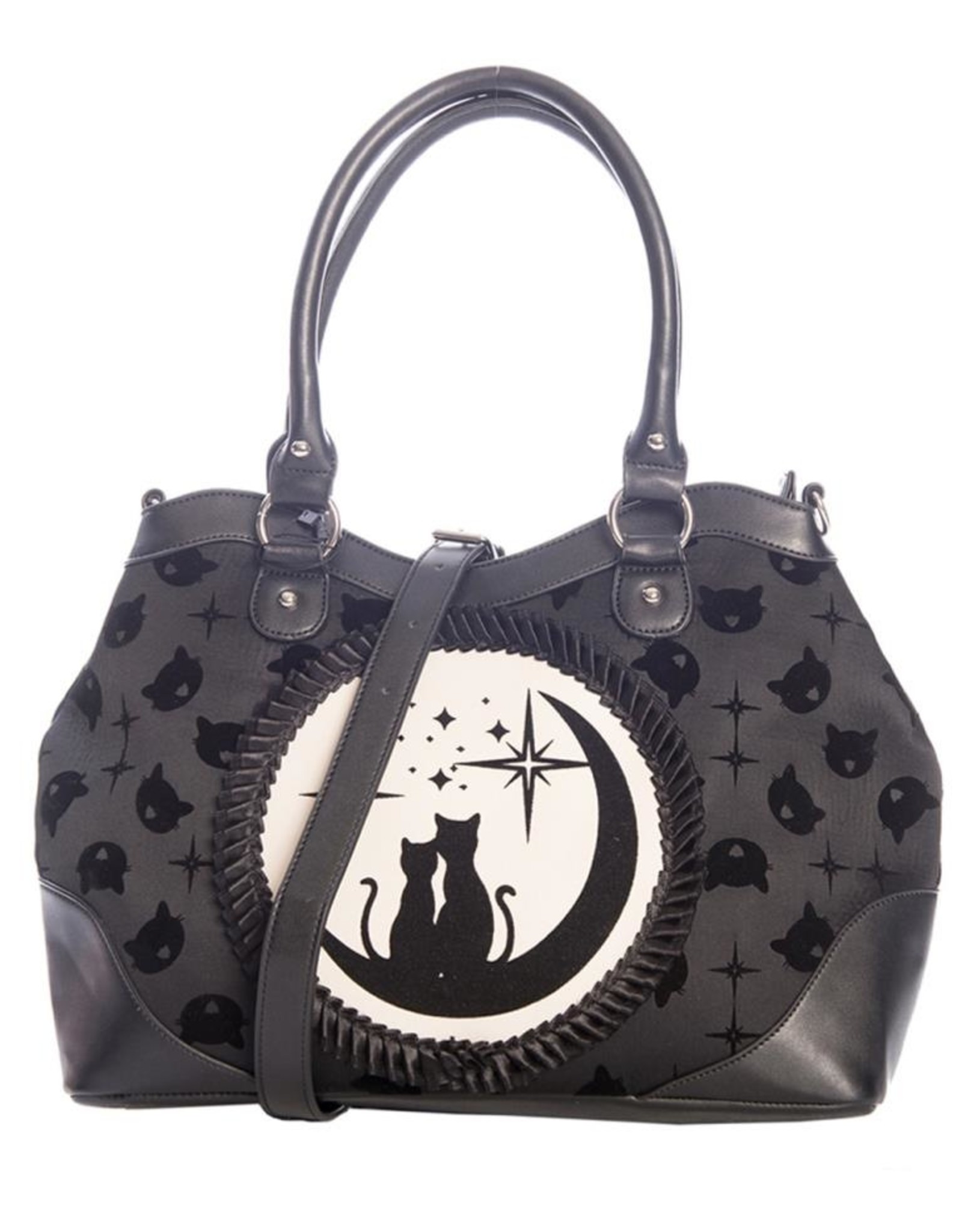 Banned Gothic Tassen Steampunk Tassen - Banned Lunar Sisters Handtas met Katten