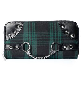 Banned Tartan Portemonnee met Handboeien (groen)