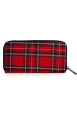 Banned Gothic wallets and Purses - Banned Krampus Tartan Wallet (red)