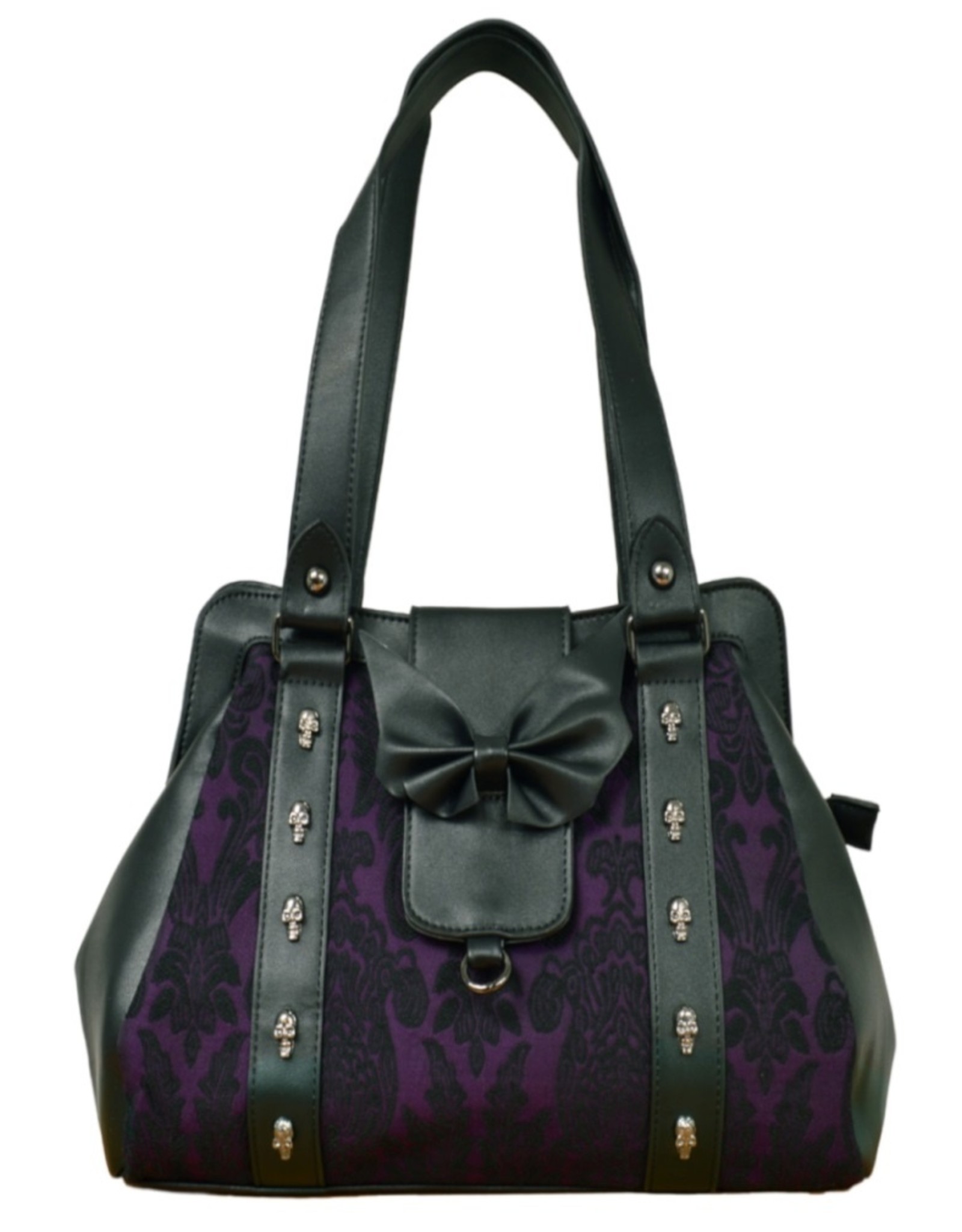 Banned Gothic bags Steampunk bags - Banned Maplesage Gothic Handbag black-purple