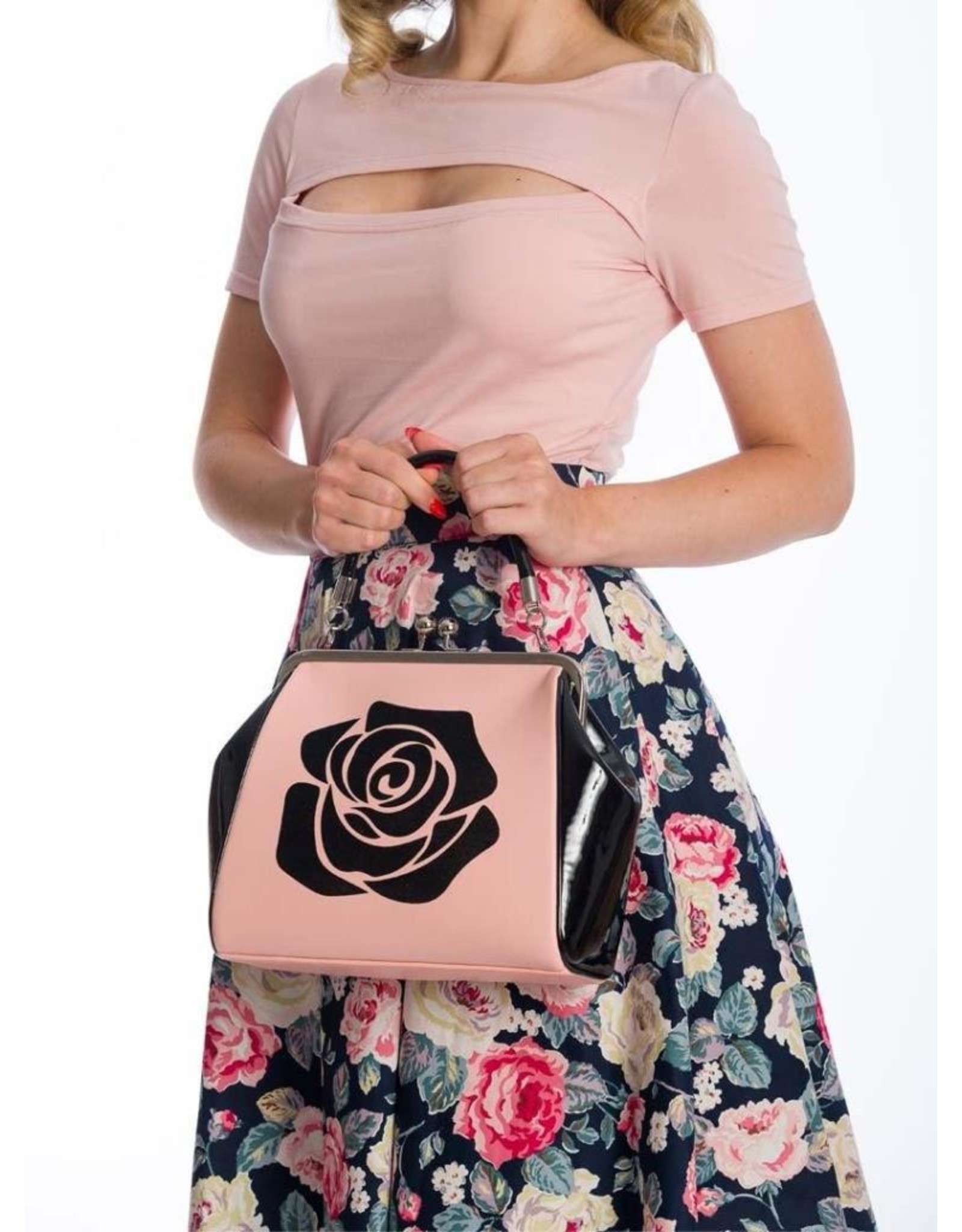 Banned Vintage bags Retro bags - Banned Retro 50's Country Rose Handbag nude