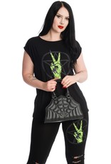 Banned Gothic bags Steampunk bags - Sirin Handbag with Embosed Spiderweb