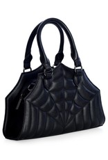 Banned Gothic bags Steampunk bags - Sirin Handbag with Embosed Spiderweb