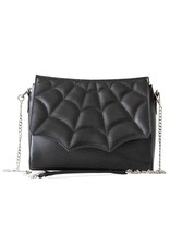 Banned Gothic bags Steampunk bags - Mabris Schoulder bag with Embosed Spiderweb