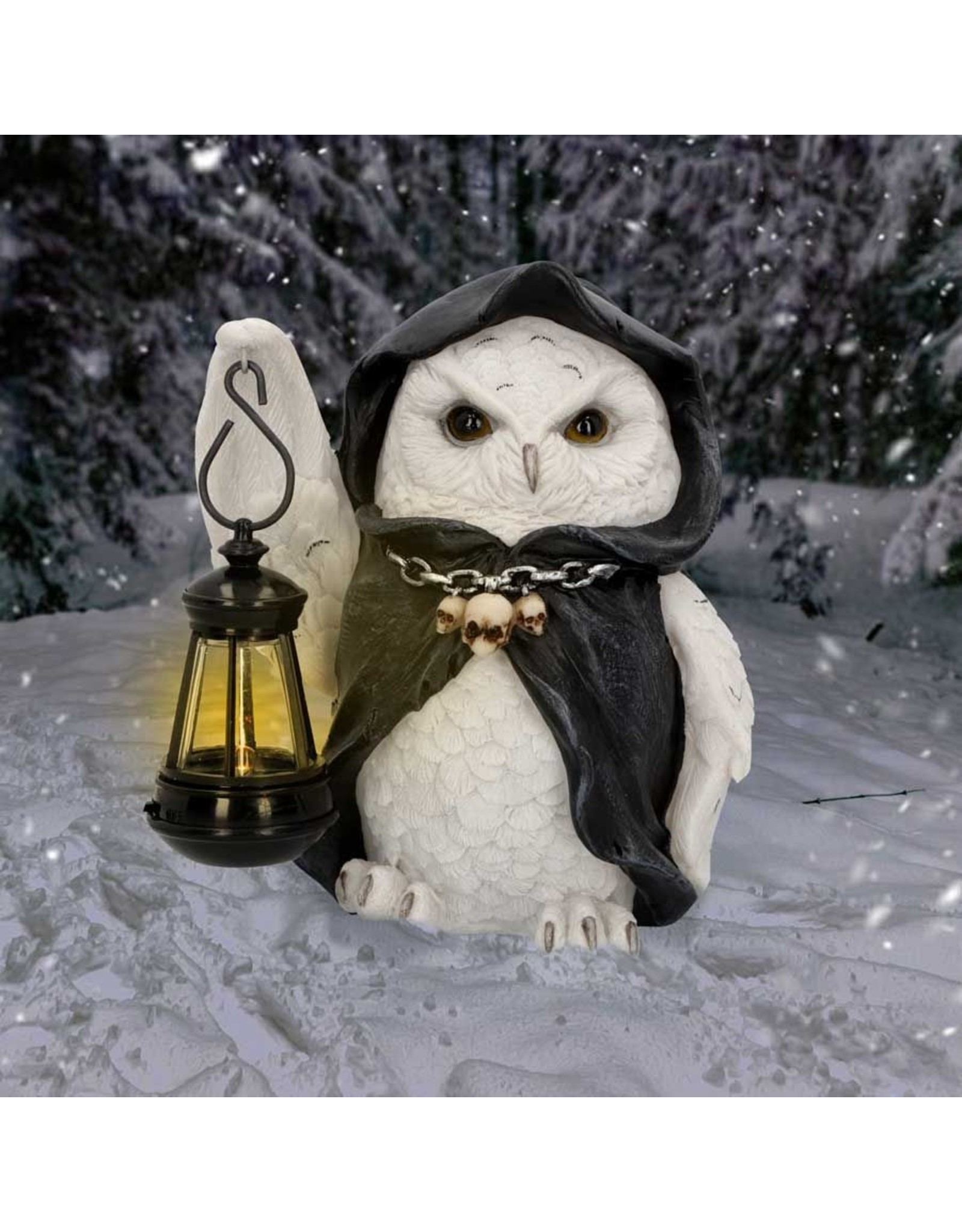 Alator Giftware & Lifestyle - Reapers Flight Lantern Grim Reaper Owl Figurine 17cm