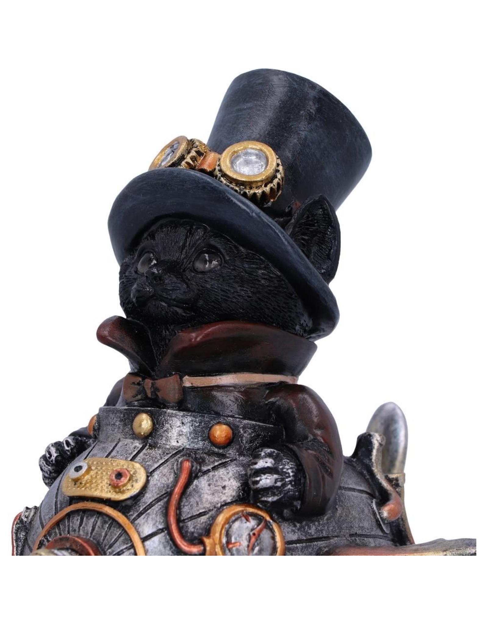 Alator Giftware & Lifestyle - Feline Invention Steampunk Kat beeldje 14.5cm